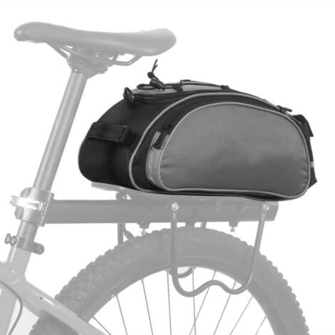 Borsa Portapacchi Per Bicicletta 33L In Tessuto Riciclato – Impermeabile E Riflettente – Con Tasca Frontale E Tracolla Removibile