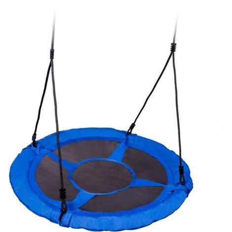VidaXL Altalena A Nido Con Bandierine 165x70 Cm – Telaio In Acciaio, Sedile In PP, Fune Regolabile, Portata 150 Kg