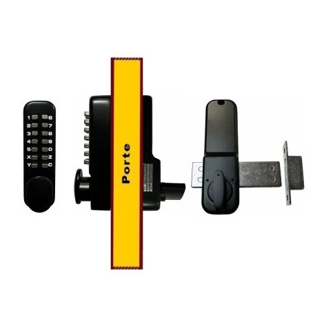 Verrou à Code Mécanique et Clavier Digital  KLOSE besser  Noir