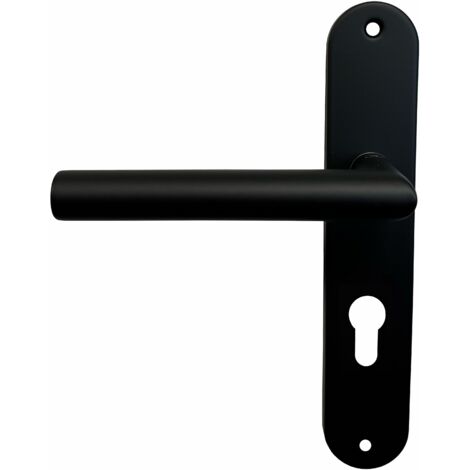 ENSEMBLE sur PLAQUES "MAXI VIENNA"  NOIR  INOX 304  KLOSE besser  Noir - Trou Cylindre Droite (1/2)