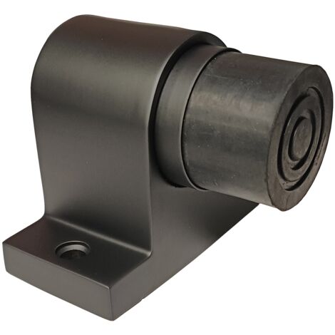 BUTOIR au SOL pour PORTE LOURDE jusqu'à 120 kg à RESSORT tout INOX 304  COULEUR EPOXY : Blanc ,Gris ou Noir.  Noir