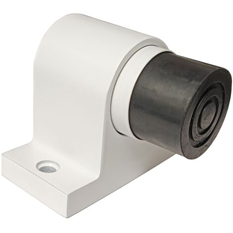 BUTOIR au SOL pour PORTE LOURDE jusqu'à 120 kg à RESSORT tout INOX 304 COULEUR EPOXY : Blanc ,Gris ou Noir. Blanc