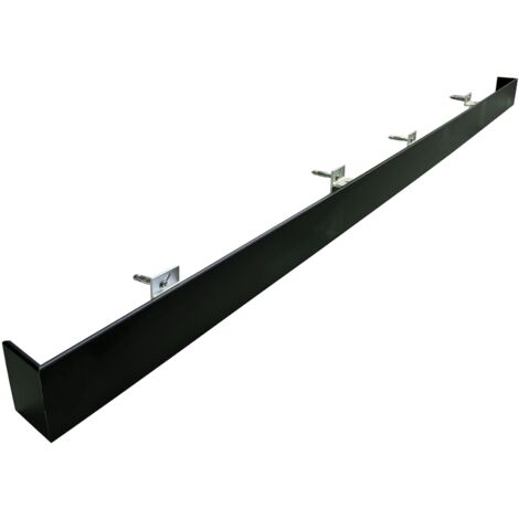 CACHE Rail ALU pour PORTE Coulissante ALUMINIUM Anodisé DE  1M 95  Noir