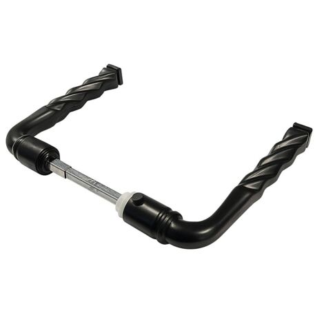 Poignée De Porte Torsade Noire Aluminium Carré de 6 / 7 mm + Fourreau adaptateur