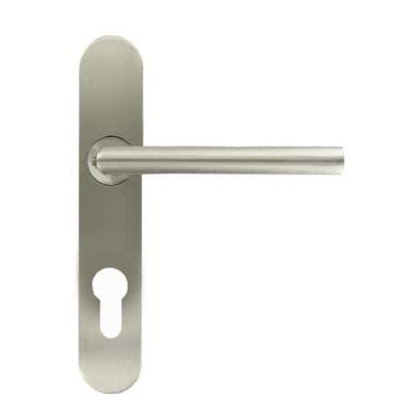 Paire de Poignées de porte KLOSE besser Inox 304  sur Plaque  "Noémie vif"  Trou Cylindre