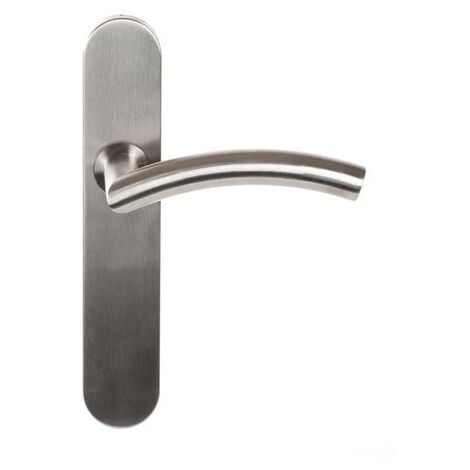 Paire de Poignées de porte KLOSE besser Inox 304  sur Plaque  "Romy Vague"  Bec de cane