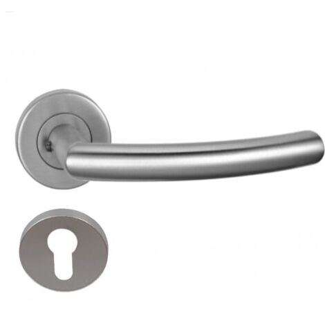 Paire de Poignée de Porte sur Rosaces "ELSA Ronde" +1 Paire de rosaces cylindre