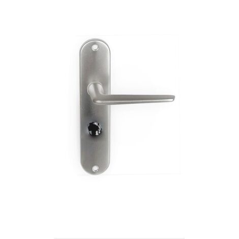 Paire de Poignées de porte KLOSE besser sur plaque Aluminium "Mini"  Condamnation sans voyant
