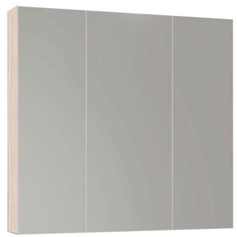 Mueble de baño Camerino, espejo de una o tres puertas, varias medidas y colores en CREMA 80CM