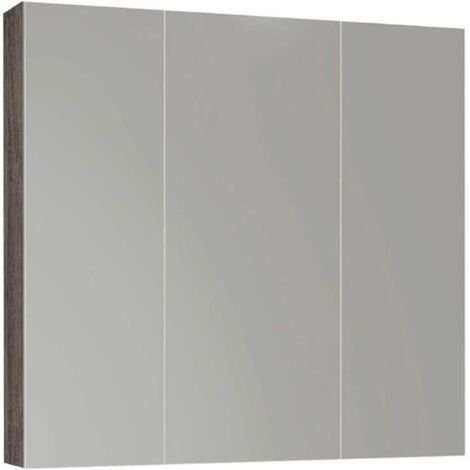 Mueble de baño Camerino, espejo de una o tres puertas, varias medidas y colores en GRIS CENIZA 120CM