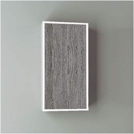 MUEBLE AUXILIAR DE BAÑO ALTO CONUNA PUERTA Y 3 ESTANTES COMBI: GRIS CENIZA Y BLANCO