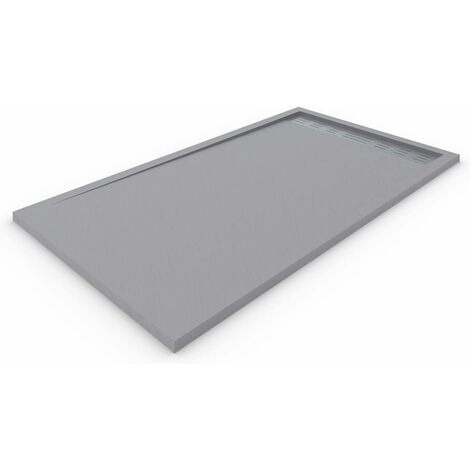 Plato de ducha de Resina con Marco ALLSTONE PREMIUM - Todas las medidas - 6 colores - Válvula y rejilla de regalo - Gris Cemento Ral. 7037 70X130 CM (1/5)