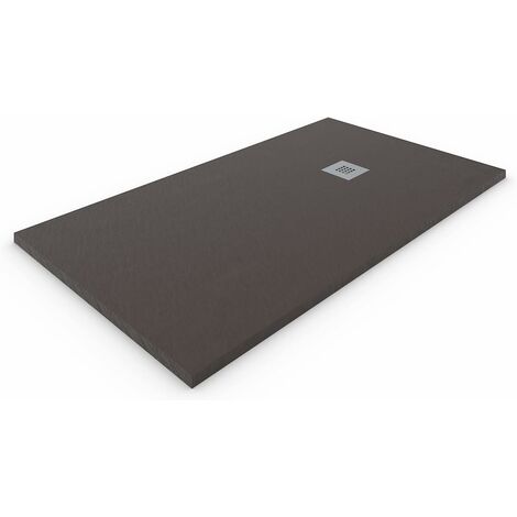 Plato de ducha de Resina Extraplano ALLSTONE - Todas las medidas - 6 colores - Válvula y rejilla de regalo - Chocolate Ral. 8017 90X190 CM (1/5)