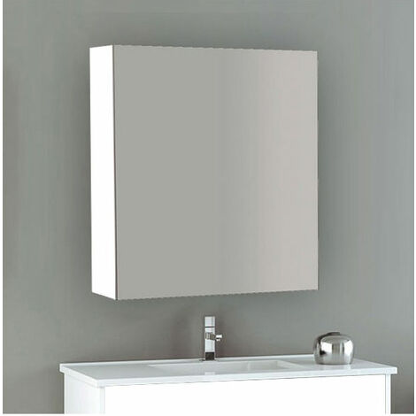 Espejo Camerino de baño para mueble ALLSTONE 9 colores disponibles y 4 medidas 60 cm Blanco
