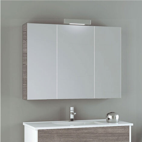 Espejo Camerino de baño para mueble ALLSTONE 9 colores disponibles y 4 medidas 80 cm Roble Smoky