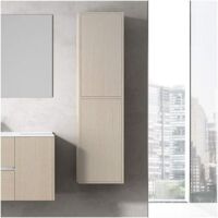 Columna auxiliar de baño 5 colores con dos puertas CREMA