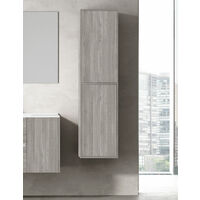 Mueble Columna de baño para mueble ALLSTONE 10 colores disponibles y dos tamaños 35x140x25 Roble Smoky