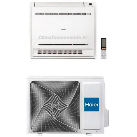 Haier – Climatiseur réversible monosplit 12000 BTU – Classe A++ – Technologie Inverter – Silencieux 20 dB(A) – Wi-Fi intégré – Pour installation console (1/3)