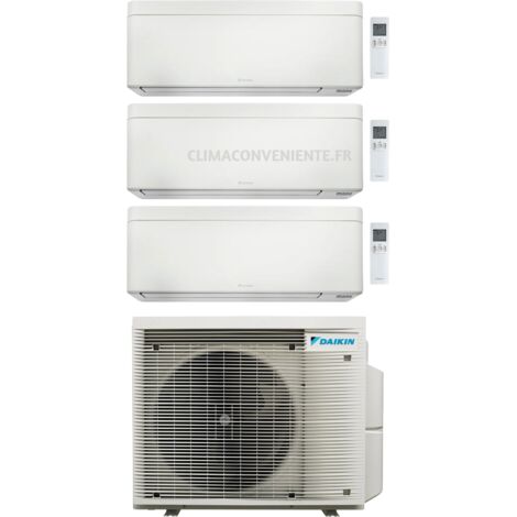 Climatiseur Trial Split Réversible Daikin Stylish 9000-9000-12000 BTU Inverter Wi-Fi A+++ (3MXM52A + FTXA25CWx2 + FTXA35CW)