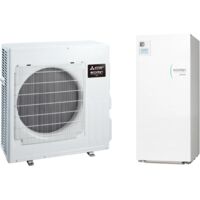 Mitsubishi Electric – Pompe à chaleur air-eau 8 kW – Fluide R32 – Classe A+++ – Hydrotank 170 L – Technologie Inverter pour chauffage performant