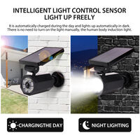 LED Solar Powered PIR Motion Sensor Wall Lights Outdoor Garden Security Lamp UK