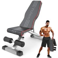 YOLEO Commercial Weight Bench, Adjustable Strength Training Bench for Full Body Workout with Fast Folding- Latest Model