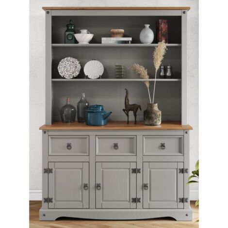 Corona Grey Wax 3 Door Dresser (1/5)