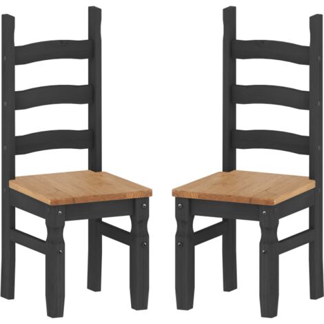 Corona Charcoal Pair of Dining Chairs