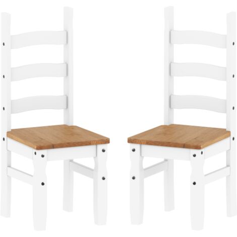 Corona White Pair of Dining Chairs (1/5)