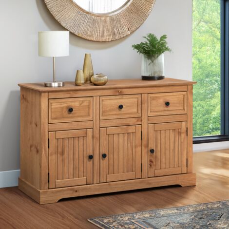 Country Antique 3 Door Sideboard (1/4)