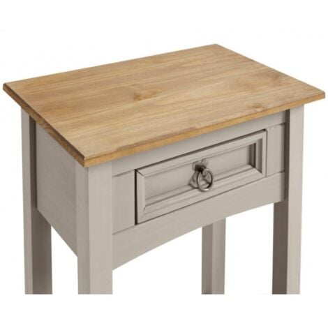 Corona Grey Wax 1 Drawer Console Table