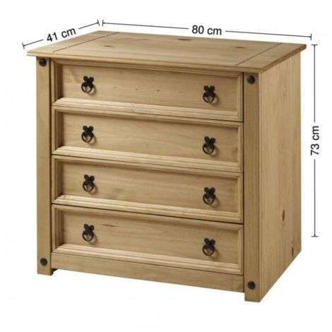 Corona Small 4 Drawer Chest