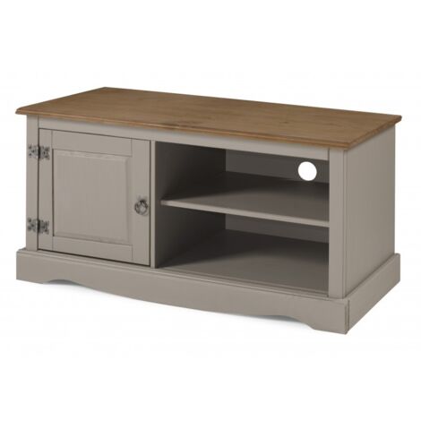 Corona Grey Wax 1 Door Media TV Unit (1/4)