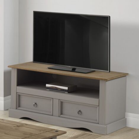 Corona Grey Wax Flat Screen TV Unit (1/5)