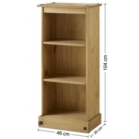 Corona Low Narrow Bookcase