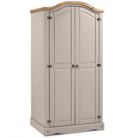 Corona Grey Wax 2 Door Arch Top Wardrobe (1/4)