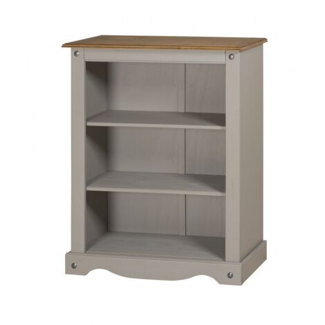 Corona Grey Wax Small Bookcase (1/3)
