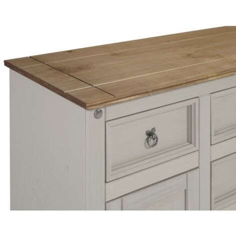 Corona Grey Wax Large Sideboard