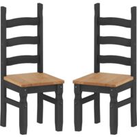 Corona Charcoal Pair of Dining Chairs