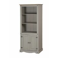Corona Grey Wax 2 Door Bookcase