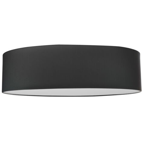 Plafonnier  Abat jours en Tissus Anthracite Cylindre diam 48 cm  JOSEFINA (1/2)
