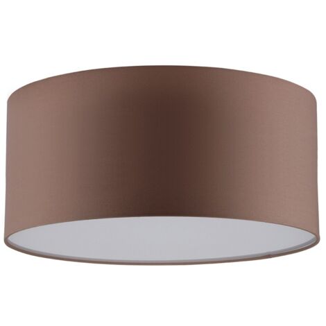Plafonnier  Abat jours en Tissus Marron Cylindre diam 28 cm  JOSEFINA (1/2)