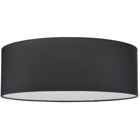 Plafonnier  Abat jours en Tissus Anthracite Cylindre diam 38 cm  JOSEFINA (1/2)