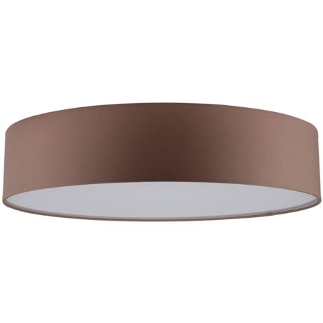 Plafonnier  Abat jours en Tissus Marron Cylindre diam 48 cm  JOSEFINA (1/2)