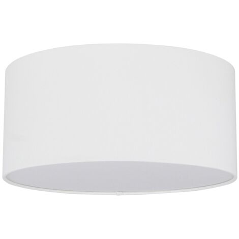 Plafonnier  Abat jours en Tissus Blanc Cylindre diam 28 cm  JOSEFINA (1/3)