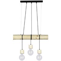 Suspension en Pin Naturel Design Scandinave Triple Douille TRABO PINO