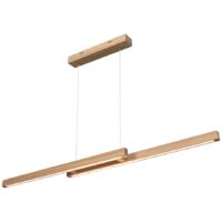 Suspension en Chêne Huilé Design Contemporain avec Variateur Tactile SMAL DOUBLE