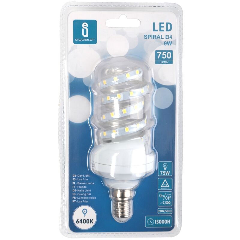 Lampadina LED A5 C37 9W E14 Luce Naturale 4000K 840lm