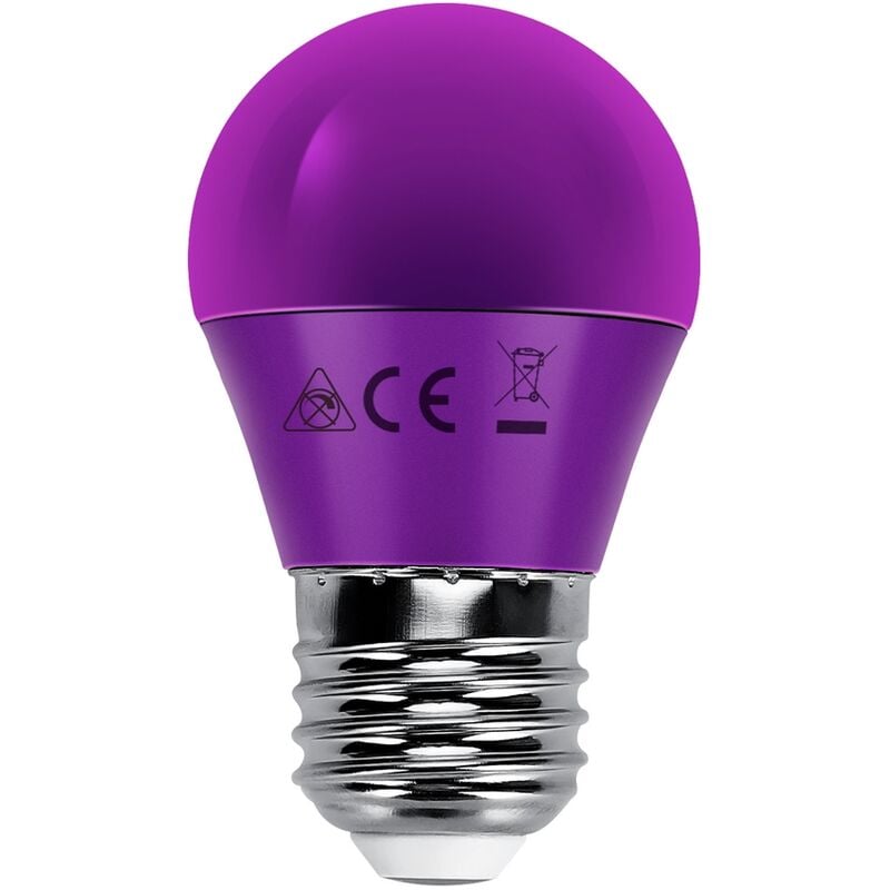 Lampadina Led E27 G45 a sfera 4W Viola Aigostar