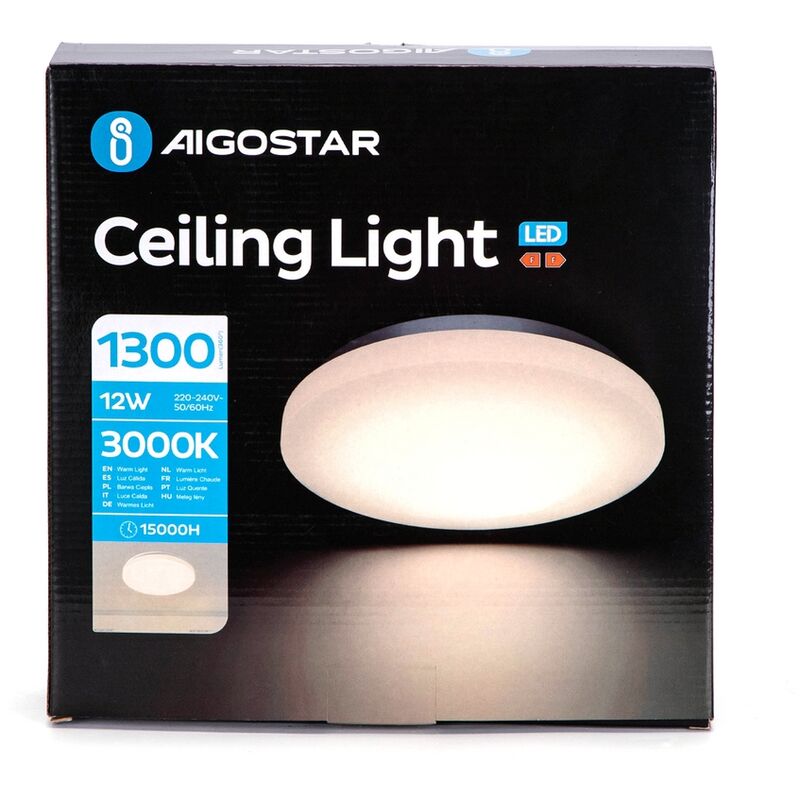 Lampada LED - 26W - E27 - Piastra - IP20 Temperatura di Colore Bianco Caldo  - 3000K